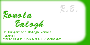 romola balogh business card